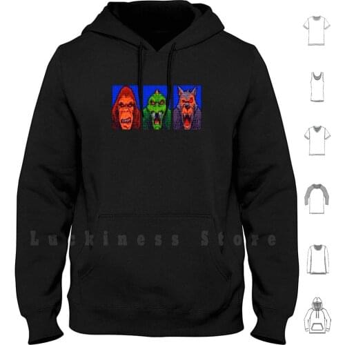 Rampage hoodies long sleeve Arcade Rampage World Tour Video Games Nintendo 64 Nintendo George Ralph Lizzie Gaming