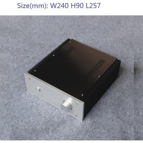 W240 H90 D257 Full Aluminum Chassis Power Amplifier Case Preamp 10W DAC Decoder Enclosure Phone AMP DIY Hifi Audio Home Cabinet