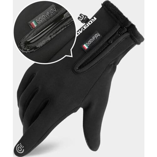 Outdoor Waterproof Performance Wrist Windproof Zipper Fishing Gloves Fishing Non-Slip Finger Warm Gloves