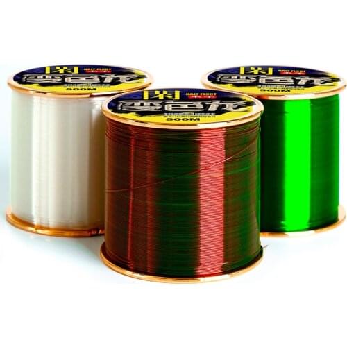 Hot Sale 500M Japan Discoloration Thread Fishing Line Super Strong Nylon Monofilament Fishing Line Camouflage Fishing Line