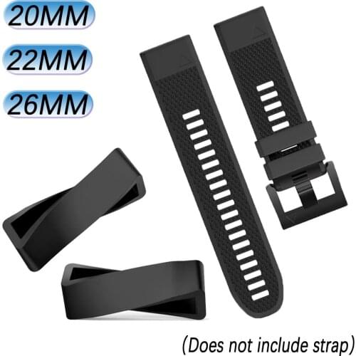 Silicone strap Replacement Keeper Loop Security Holder Retainer Ring For Garmin Fenix 6X 6X 6 Pro 5X 5S 5 5 Plus 3 HR Anillo