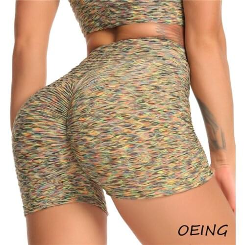 Print Jacquard Biker Shorts Summer Sexy Fitness Clothes Jogging Lounge Wear Womens Leggings Shorts