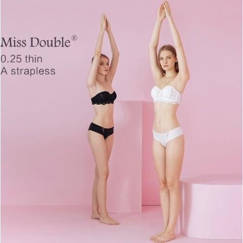 Miss Double Women tube top Sexy Push up bra Bandeau Tank top strapless Anti Skid Underwear bralette Breathable Crop top lingerie