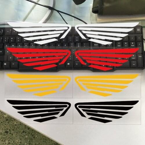 1 Right & 1 Left) Fashion Angel Feather Wings Applique Waterproof Reflective Car Sticker