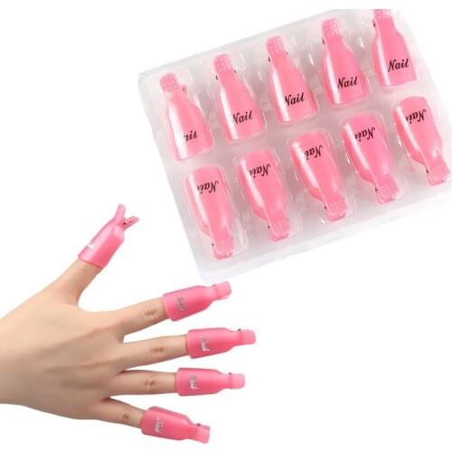 10pcs Nail Art Soak Off Cap Clip Gel Remover Soak Off Cap Silicone Soaker Caps