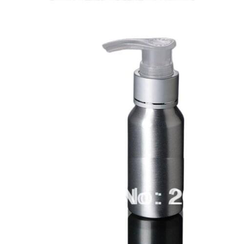 100pcs 50ml Aluminium bottle pump bottle with transparent pump