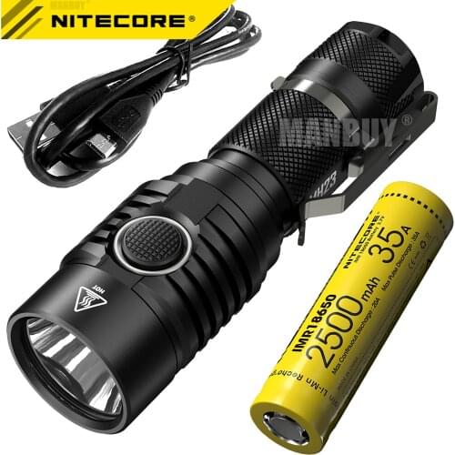 2021 NITECORE 1800 LMs MH23 +IMR18650 Rechargeable Battery CREE XHP35 HD LED Super Bright Baton Torch Waterproof Mini Flashlight