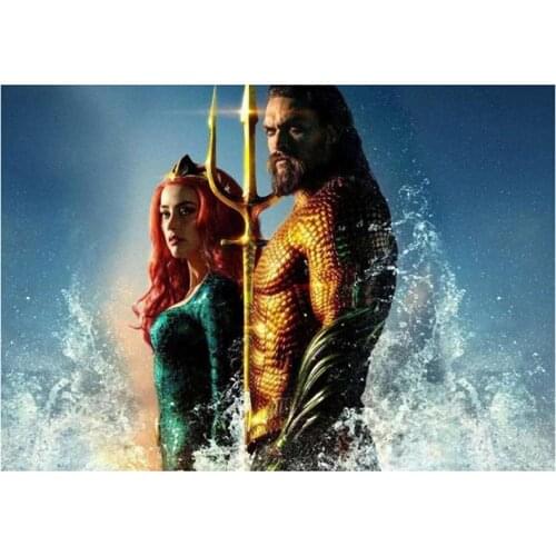5D DIY Full Round/Square Diamond Painting Aquaman Movie Poster 3D Embroidery Cross Stitch Rhinestone Mosaic Home Decor Art Yy65