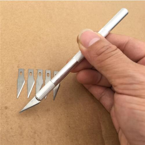 6pcs Knife With Handle For Wood Carving Tools Fruit Food Craft Sculpture Engraving Knife Scalpel PCB DIY Cutting Repair Tools