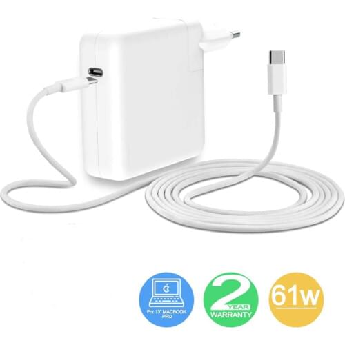 61W USB-C Power Adapter Charger for MacBook Pro 12 inch 13 inch 2016 2017 2018 2019 MacBook Pro 13-inch Touch Bar (USB-C Cable)
