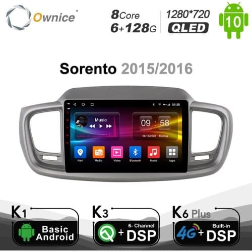 Ownice 6G Ram 128G Rom Android 10.0 Car DVD Player For Kia Sorento 2015 2016 SPDIF 4G DSP Car Radio GPS Navi Audio System