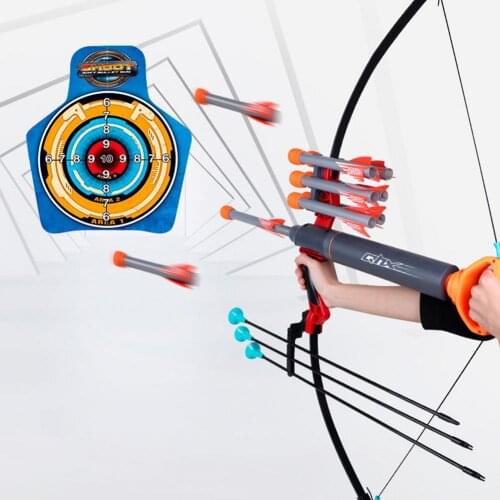 Child Boy Shooting Simulation Bow And Arrow Set Toy Foldable Parent-child Interaction Outdoor Role Playing Birthday Gift