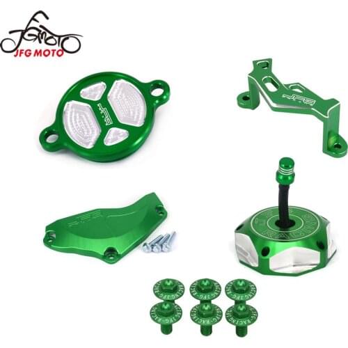 For Kawasaki KX250F KX 250F 2009 2010 2011 2012-2016 Motorcycle Engine Caliper Adapter Guard Protector Oil Filter Tank Cover