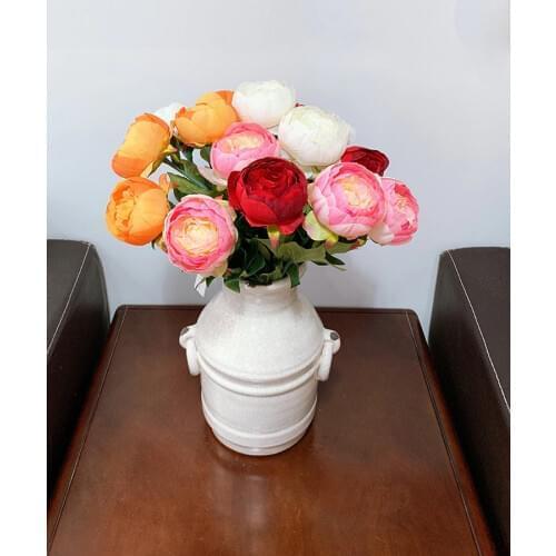 16pcs Artificial Peony flowers for decoration Silk spring wedding decoration mariage lifelike Flowers