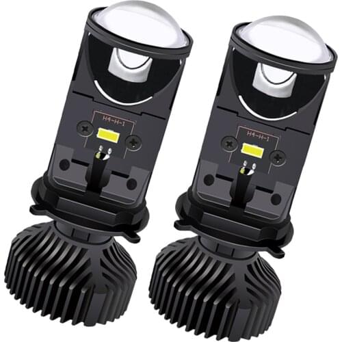 90W H4 LED Mini Projector Lens Conversion Kit H4 Hi/Low Beam Car Headlight Automobiles 12VBulb Turbo Fan Motorcycle Headlamp 12V