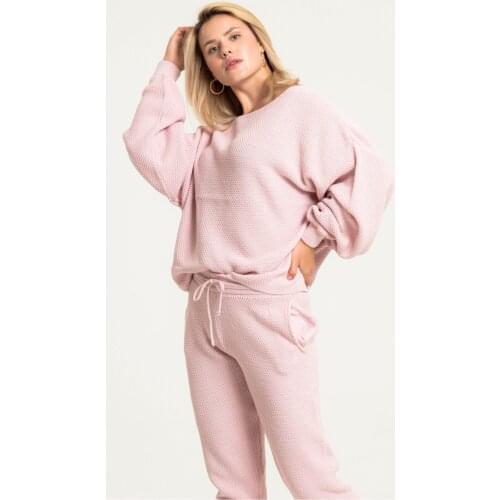 MUQKO Womens Pink Color Boat Neck Knitwear Bottom Top Set Women’s Dress Toppies New Fashion Autumn Winter 2020 Casual