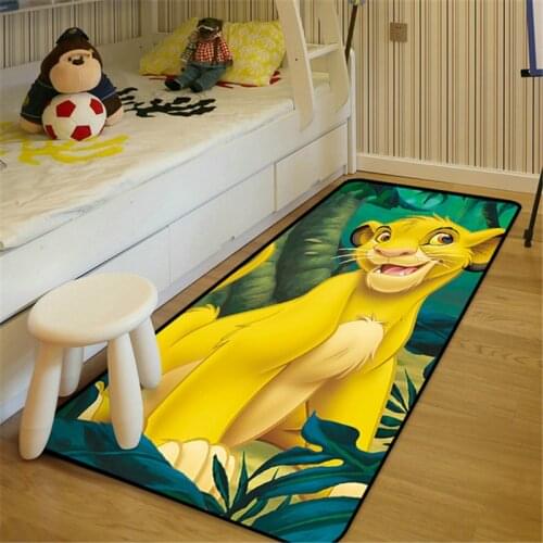 80x160cm Disney Baby Play Mat Simba The Lion King Floor Mats Anti Slip MatBathroom Door Living Room Rug Soft Indoor Door Mats