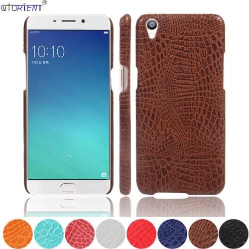 Crocodile Pattern Leather Bumper Cover for OPPO R9 Plus Hard PC Ultra Thin Back Case R9 Plustm R9 Plusm Shockproof Frame Fundas