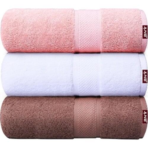 Home Hotel Pink Brown Terry Towel White Hotel Bath Towel 750G Large 100% Cotton Bathroom Adult Travel Shower Beach Towel