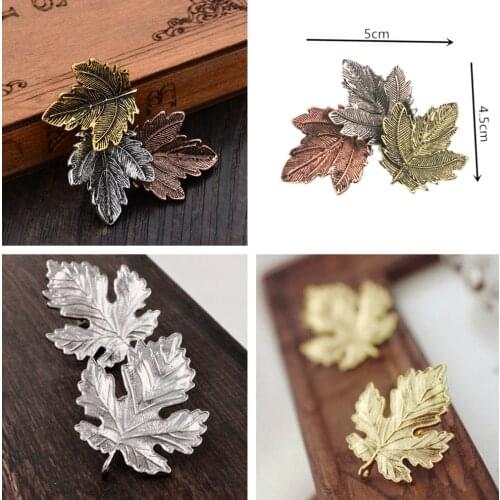 Charming Vintage Pin Maple Leaf Brooch Brooches Pins Exquisite Collar For Women Dance Party Accessories