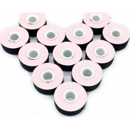 Wholesale Polyester Black Color Paper Side Type L 75D/2 144PCS/BOX For Embroidery Machine Pre-wound Bobbin Thread