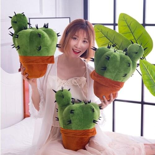 37cm Plush toys cute simulation cactus ornaments soft stuffed plush plant plush toy fairy ball doll doll family decoration gift