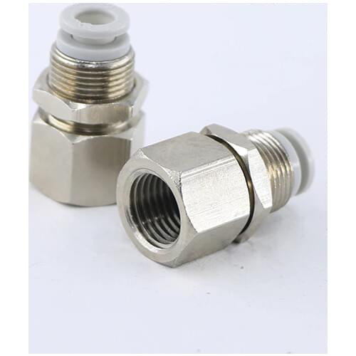 SMC type PMF white pneumatic joint pneumatic bulkhead straight pipe joint 4mm 6mm 8mm 10mm pneumatic internal thread