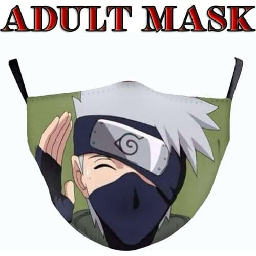 Hot Japan Anime Popular Printing Mask Kakashi-Sasuke-Jiraiya Halloween Masks Cospaly Adjustable Dust-proof Breathable Adult Mask