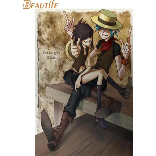 Custom Gorillaz Poster Home Decoration Fashion Silk Fabric Wall Poster Custom Poster high quality