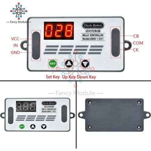 DDC-331 DC 12V Delay Timer Cycle Relay Digital LED Delay Relay Switch Trigger Programmable Module with Case for Car Auto