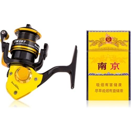 Tokushima fishing reel TW107 mini fishing reel full metal head fishing small fishing reel mast spinning wheel front wheel