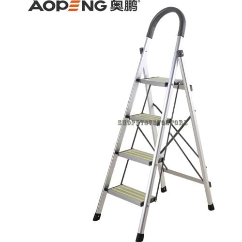 Aluminum alloy indoor household folding herringbone ladder four-five-six-step project moving staircase stool chair thickening