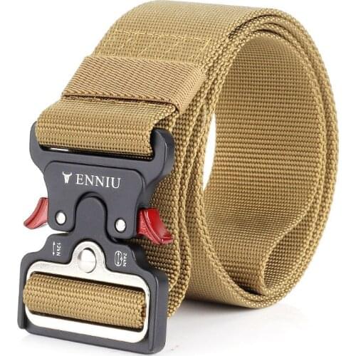 5cm Widen Nylon Alloy Tactical Belt Army Fan Outdoor Military Training Hunt Climbing Accessory Wearproof Waistband Quick Unlock