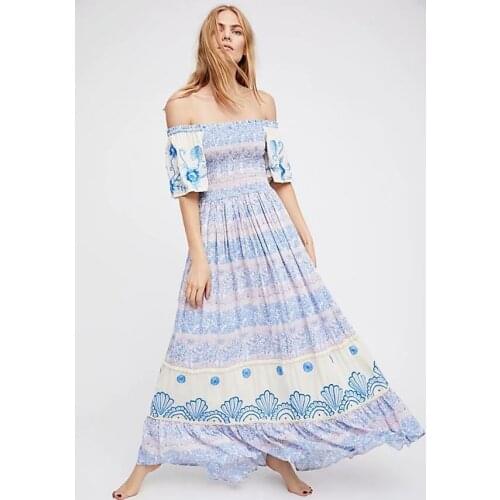 Thinkingfish Off-the-shoulder Summer Dresses