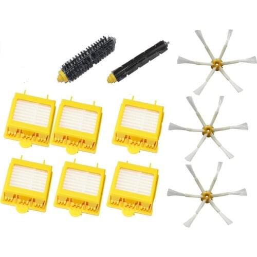 High Quality Bristle & Flexible Beater Brush & 6 Hepa Filter & 3 Side Brush kit for iRobot Roomba 700 Series 770 780 790