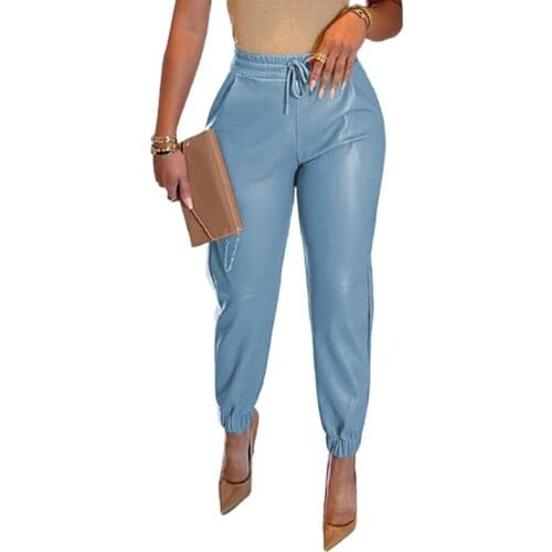 YIWQFIRTUPASKMB Women's Leather Pants