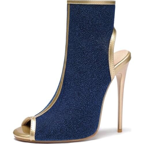 2021 Summer Boots Peep Toe Womens Shoes Fashion Sexy Stilettos Toe Hollow Out Red Black White Cool Boots Zipper Short Boots