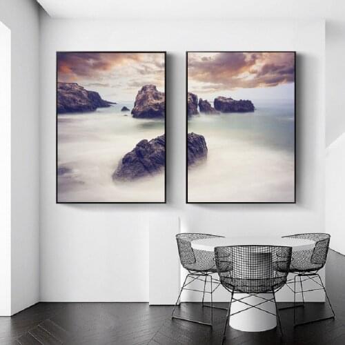 Modern Style Mountain Cloud Canvas Painting Beautiful Natural Scenery Posters And Prints Wall Pictures For Living Room Decor