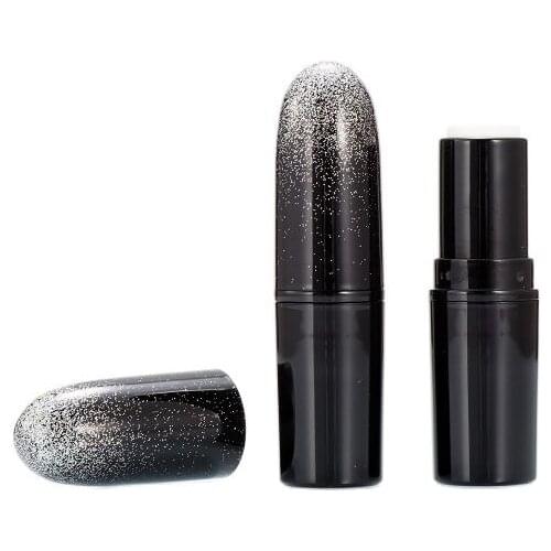 12.1mm Empty Lipstick Tube Round Plastic Lipbalm Tubes High Grade Gradient Black Lip Balm Packaging Containers