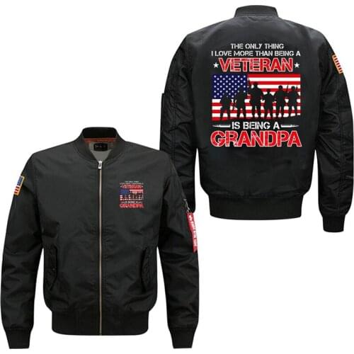 19 Duong Being A Grandpa Is the Most Thing That I Love Mens Bomber Flight Jacket