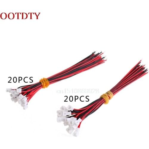 20Pair Plug Connector Micro 1.25 2 PIN Male Female Plug Connector With Wire Cables 100mm M126 hot sale