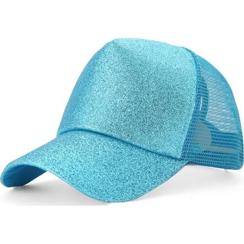 2020 Custom Sequins Shiny Spring Summer Outdoor Sports Mesh Polyester Baseball Cap