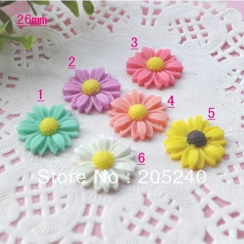Very cute daisy flower resin flower for diy earring decoration 30pcs