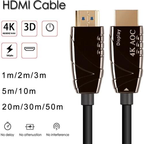 3D Optic Fiber HDMI-compatible 4K Video Cable Cord 1-50m for PS4 Apple TV 4K Splitter Switch Box Extender 60Hz HDTV Video Cable