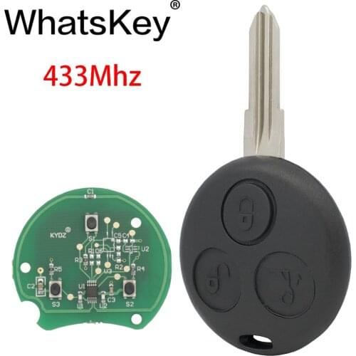 WhatsKey Remote Car Key For Mercedes For Benz Fortwo 450 Forfour Roadster City Coupe Smart 433Mhz 2000 2001 2002 2003 2004 2005