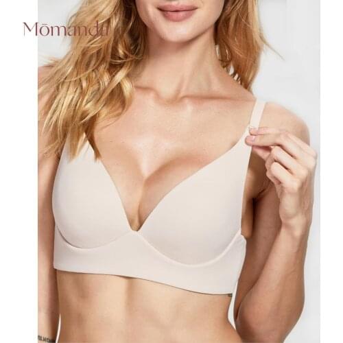 MOMANDA Womens Wire Free Maternity Nursing Bra Pregnancy Breast Feeding Underwear Lightly Padded