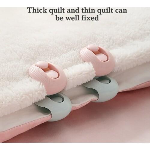 2Pcs Quilt Holder Blankets Fastener Clip Quilt Holder Bed-Cover Duvet-Sheet Fixer Non-Slip Duvet Cover Clamp Garment Accessories