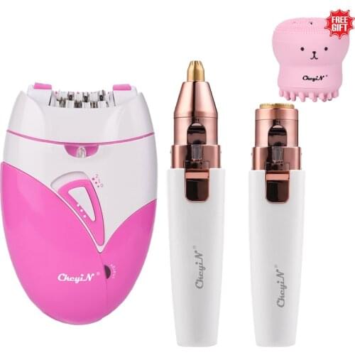 Electric Women Shaver Hair Removal Epilator Female Shaving Machine Eyebrow Trimmer Facial Razor USB Rechargeable Bikini Trimmer