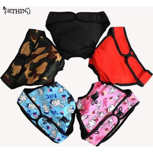 ETHIN Cotton Washable Large dog diaper underwear Pet Dog Panties L /XL Dog shorts Diapers Female Physiological Pants 5 Color