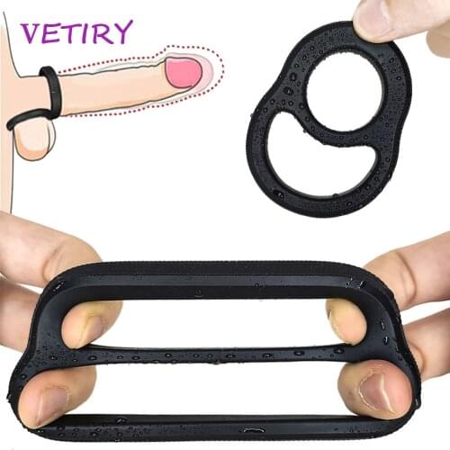 Penis Ring Cock Ring Delay Ejaculation Dual Ring Penis Enlargement Scrotum Bind Couple Sex Porducts Sex Toys for Men Erection